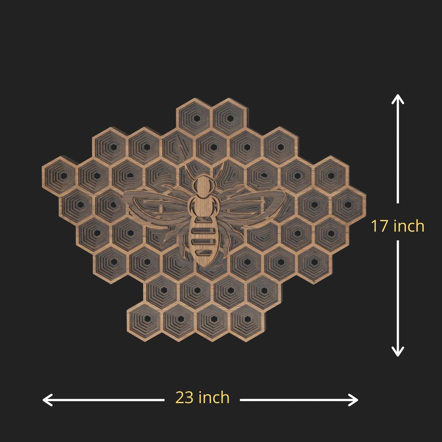 Crystalized Honeycomb Hexagon Wall Decor