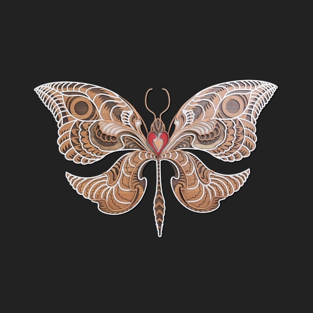 Butterfly Mandala Art Decor