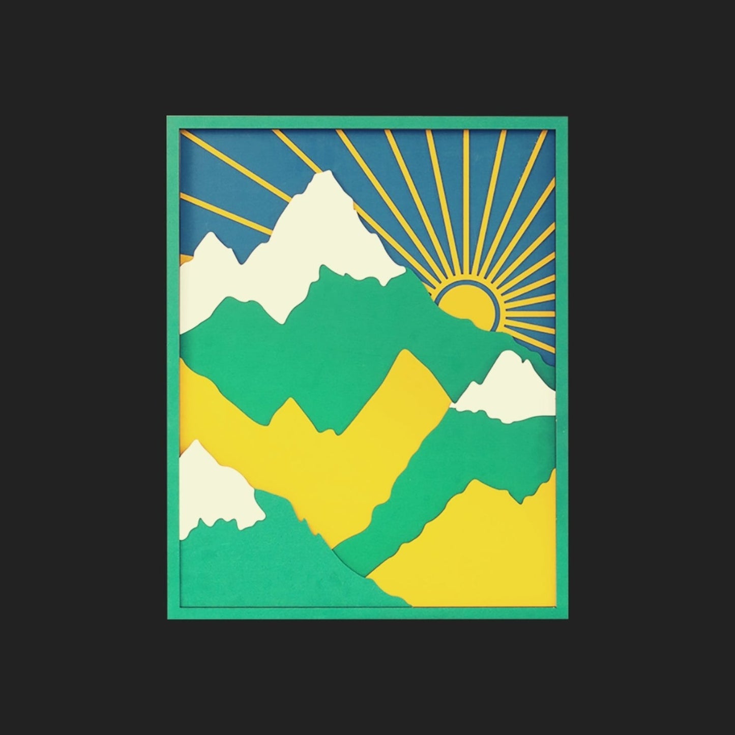 Sunlit Mountain Vista Wall Art