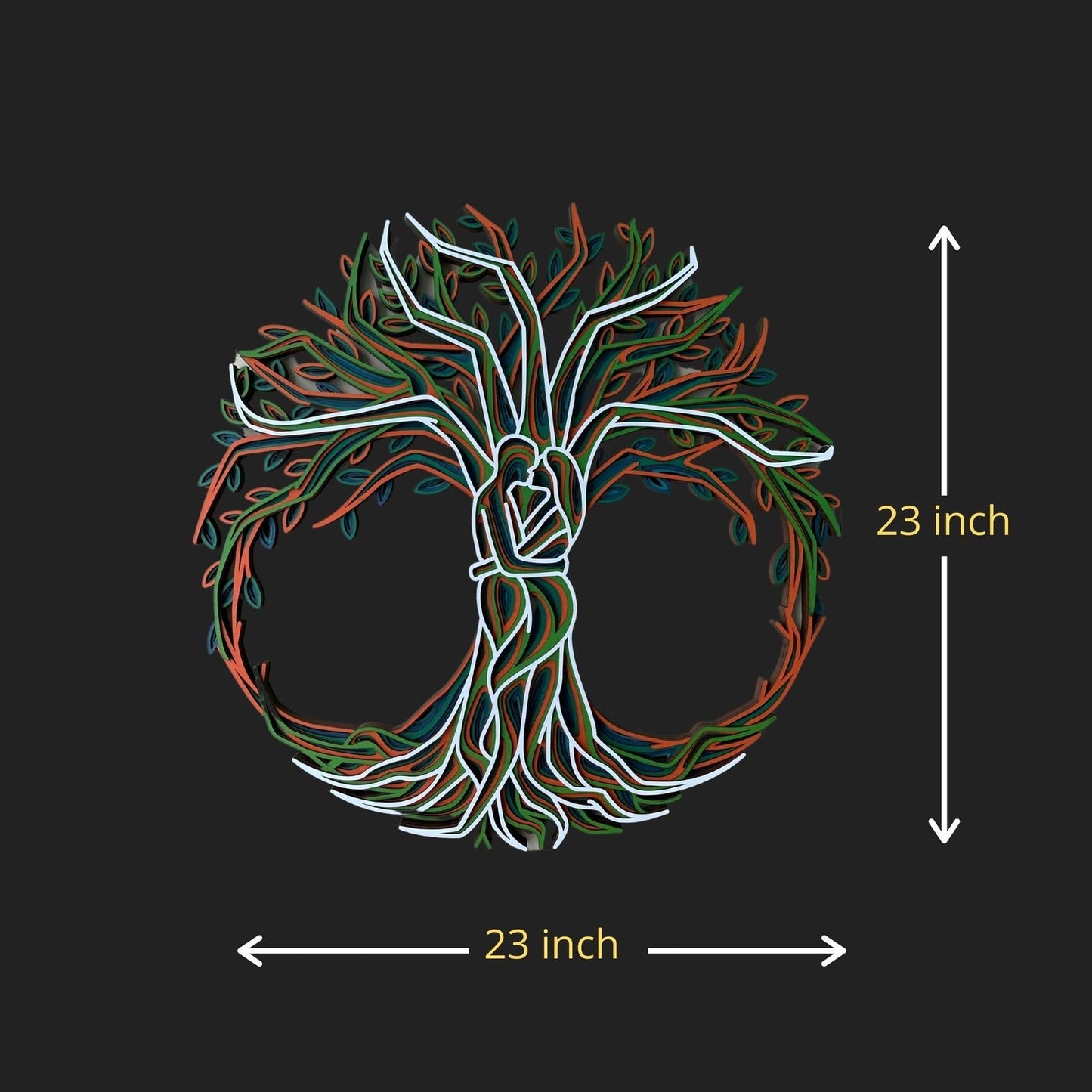Life’s Embrace Tree Man & Woman Art