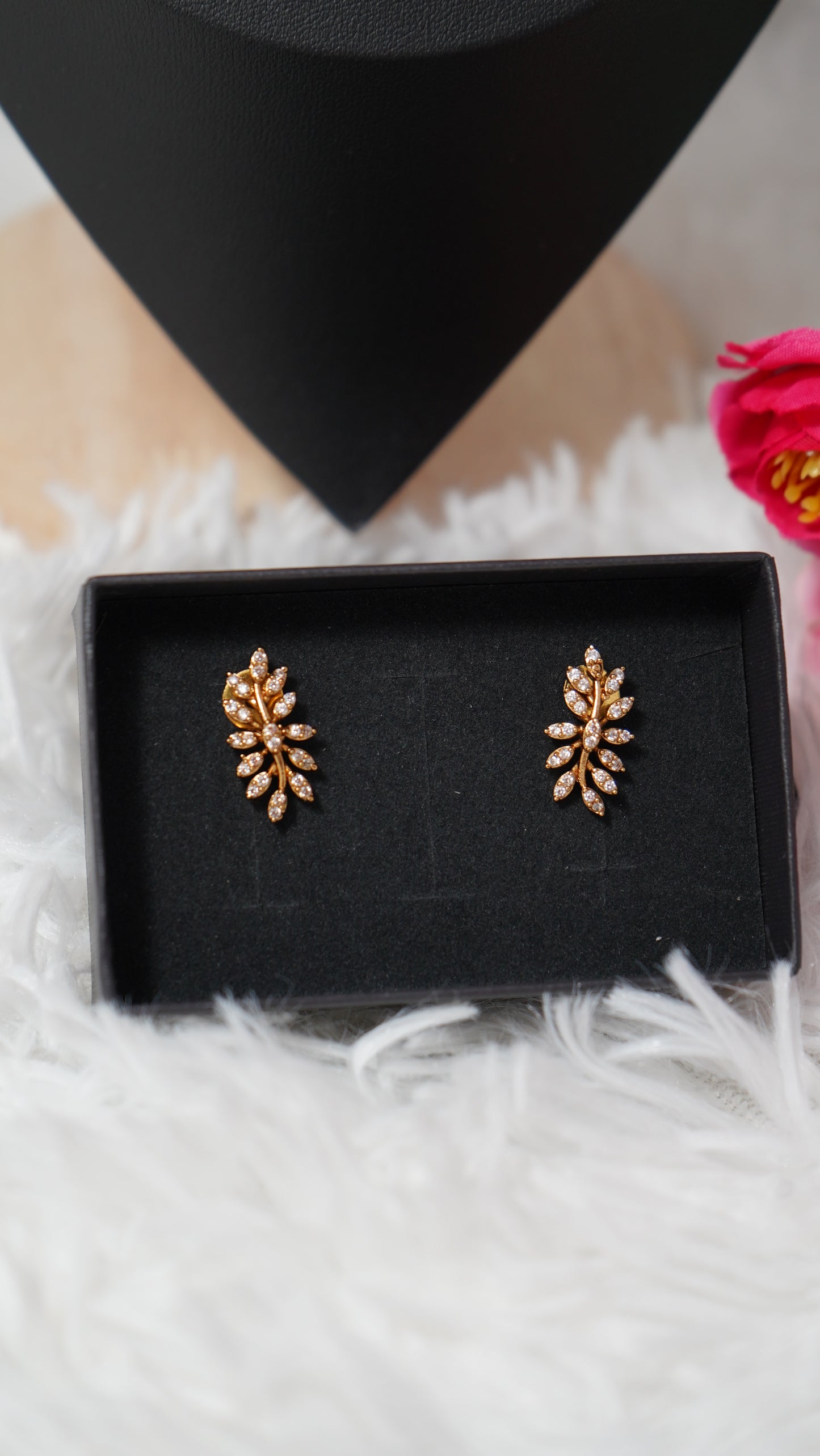 Stunning party wear gold finish and sparkling CZ stoned necklace set