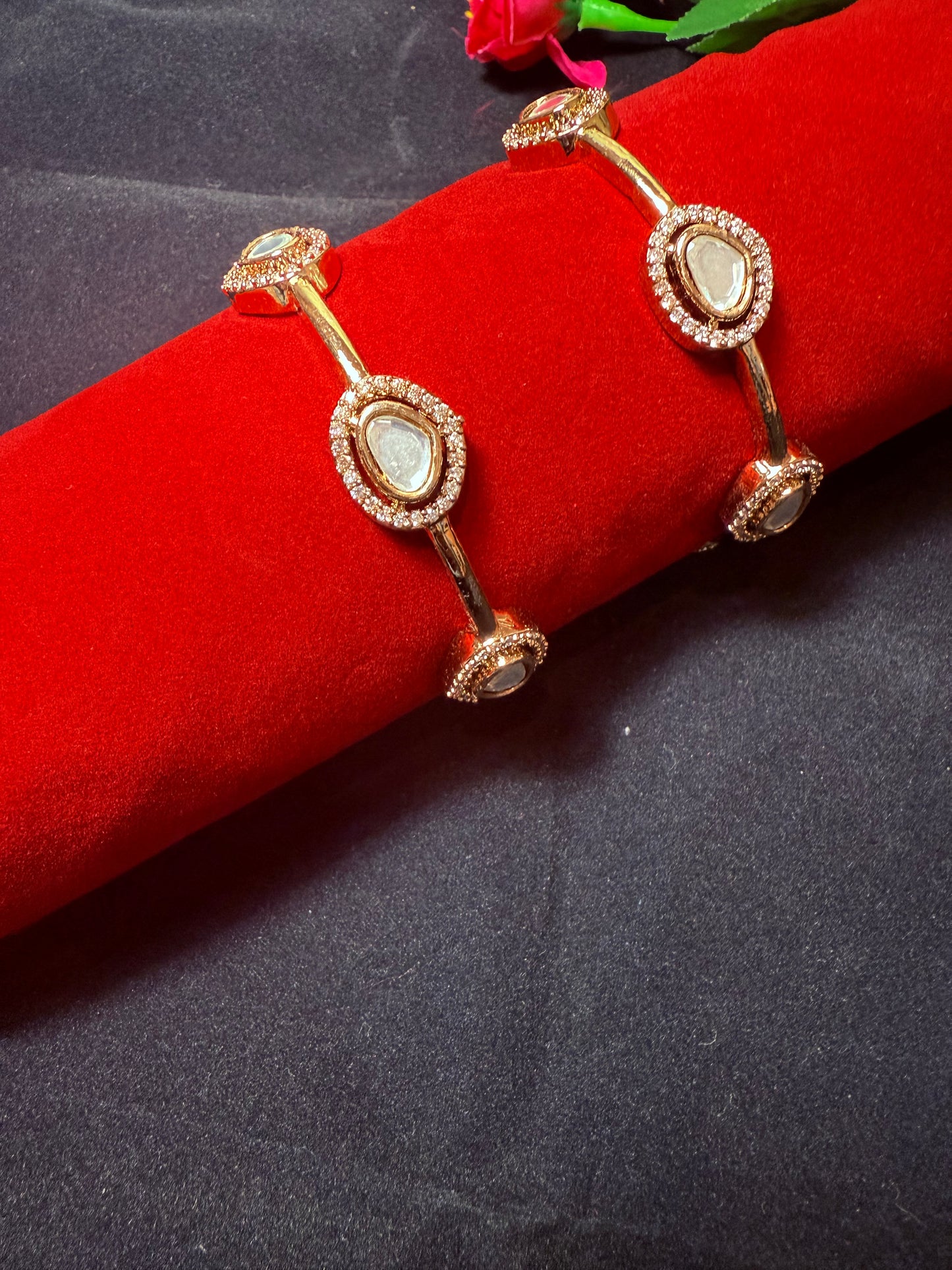 Victorian Bangles-White Stone