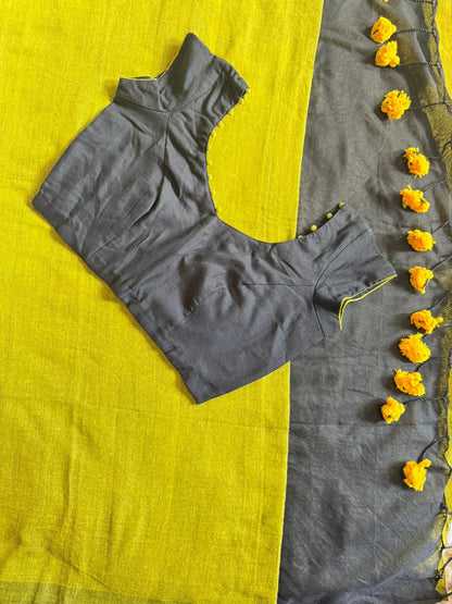 Celebrity Inspired Duel Shade Kadhi Cotton Sarees Collection- Saree with Stitched Blouse