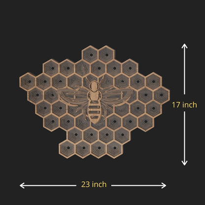Crystalized Honeycomb Hexagon Wall Decor
