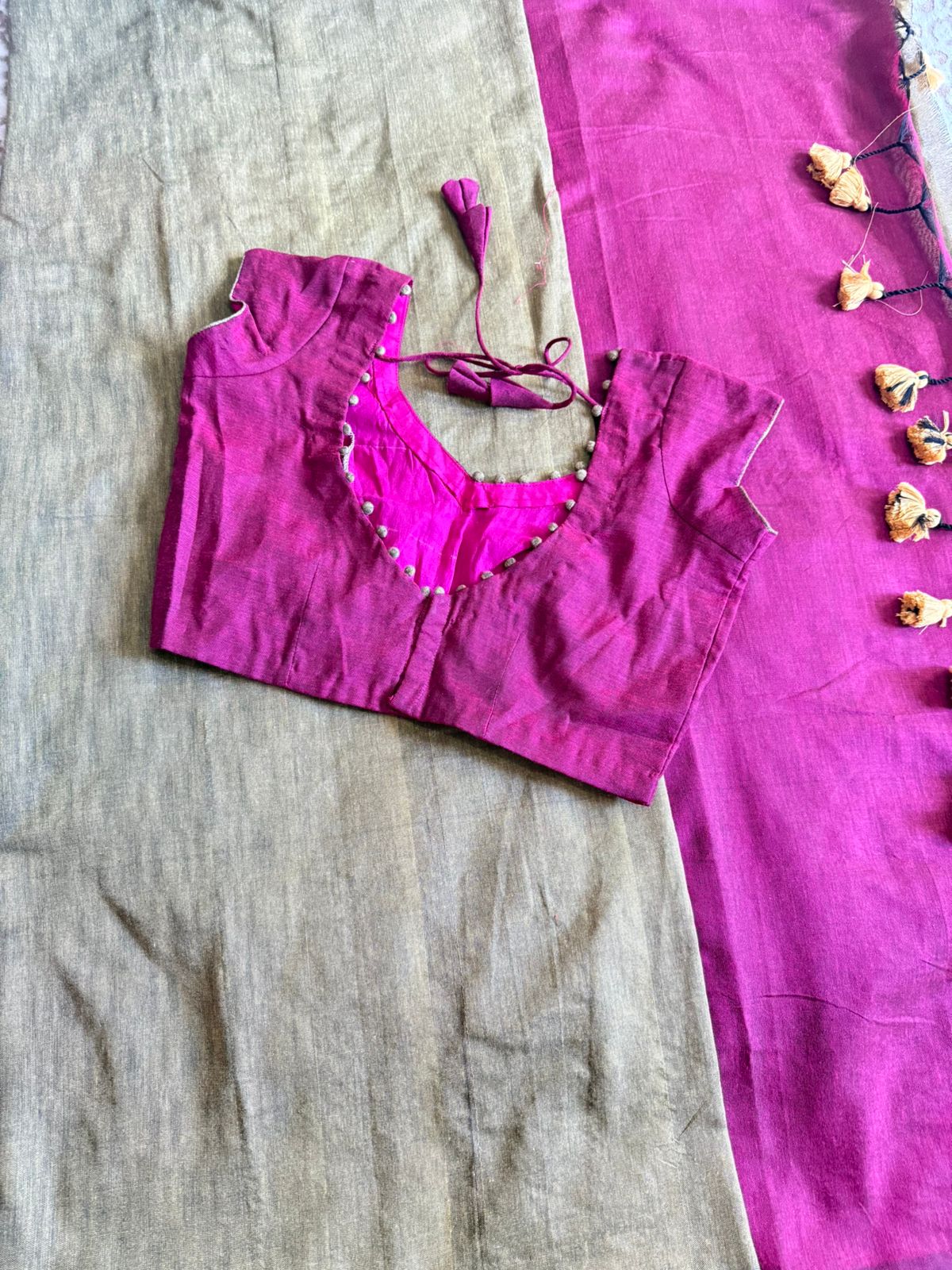 Celebrity Inspired Duel Shade Kadhi Cotton Sarees Collection- Saree with Stitched Blouse