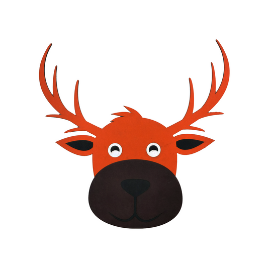 Moose Face Multilayer Kids Room Wall Decor