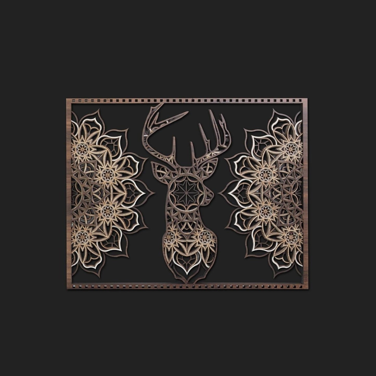 True Deer Multilayer Wall Hanging Art