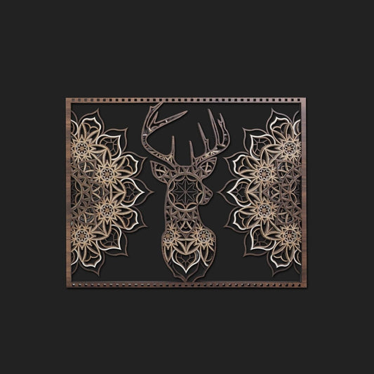 True Deer Multilayer Wall Hanging Art