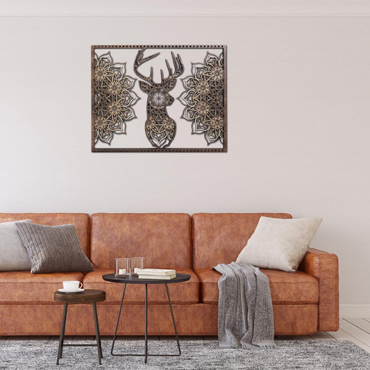 True Deer Multilayer Wall Hanging Art