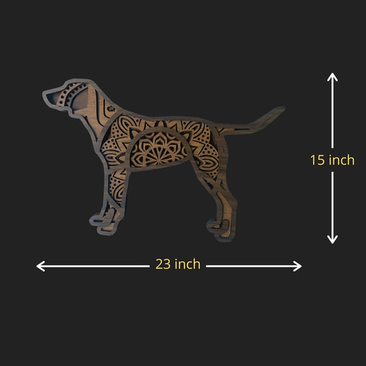 Labrador Rottweiler Dog Mandala Layer Art Wall Decor