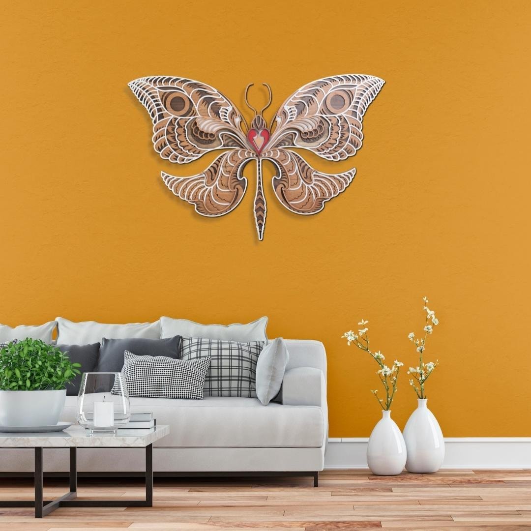 Butterfly Mandala Art Decor