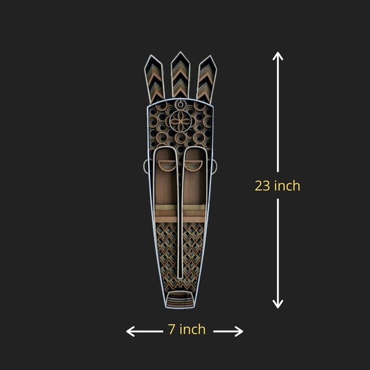 Retro Fox Face Mask Wall Decor