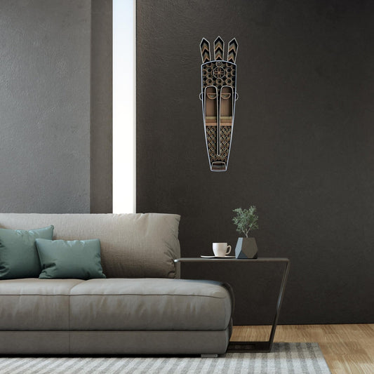 Retro Fox Face Mask Wall Decor