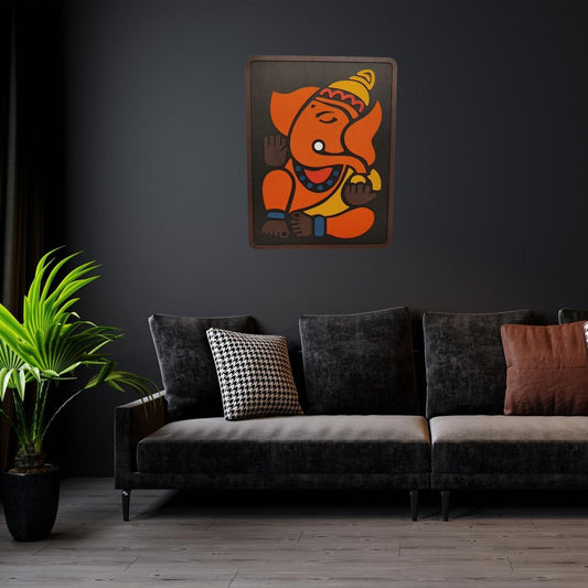 Ekdanta (One Tusked) Ganesha Wall Hanging Art