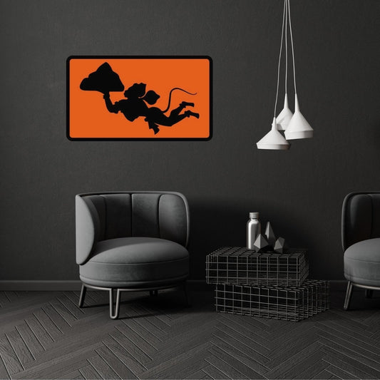 Hanuman Ji Carrying Sanjeevani Mountain Wall Hanging Art