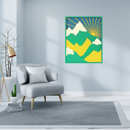 Sunlit Mountain Vista Wall Art