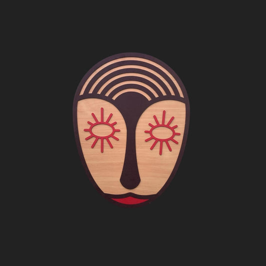Red-Eyed Tribal Mask Wall Art