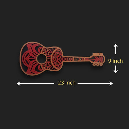 Vibrant Guitar Mandala Wall Decor