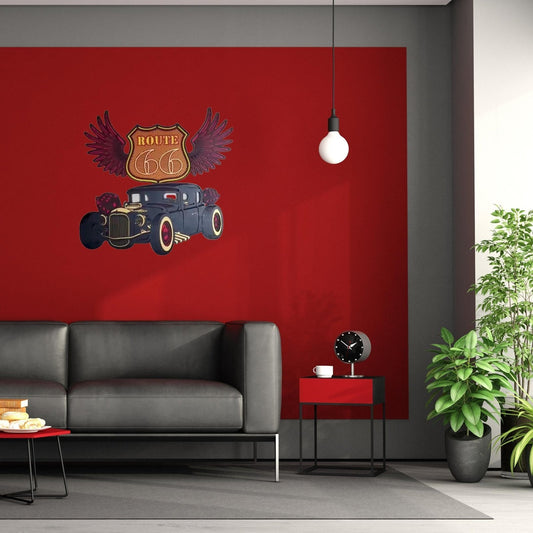 Iconic Route 66 Wings Wall Decor