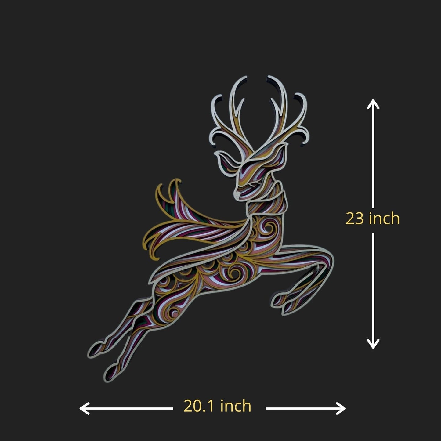 Dasher - One of Santa's Fastest Reindeer Multilayer Wall Hanging Art