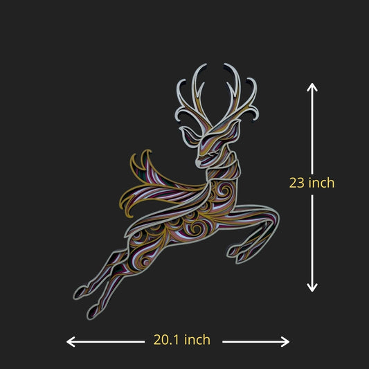 Dasher - One of Santa's Fastest Reindeer Multilayer Wall Hanging Art