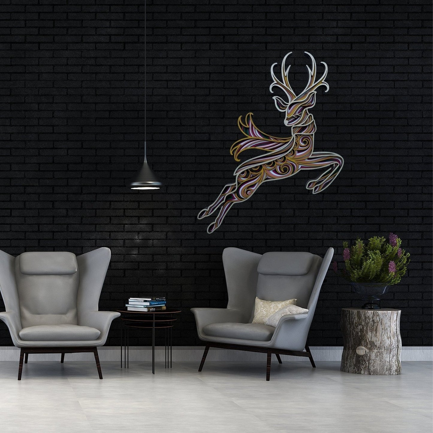 Dasher - One of Santa's Fastest Reindeer Multilayer Wall Hanging Art