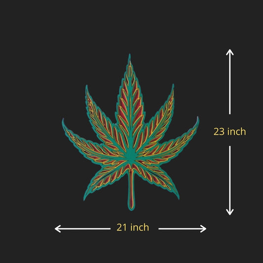 Trippy Sativa Leaf Wall Art