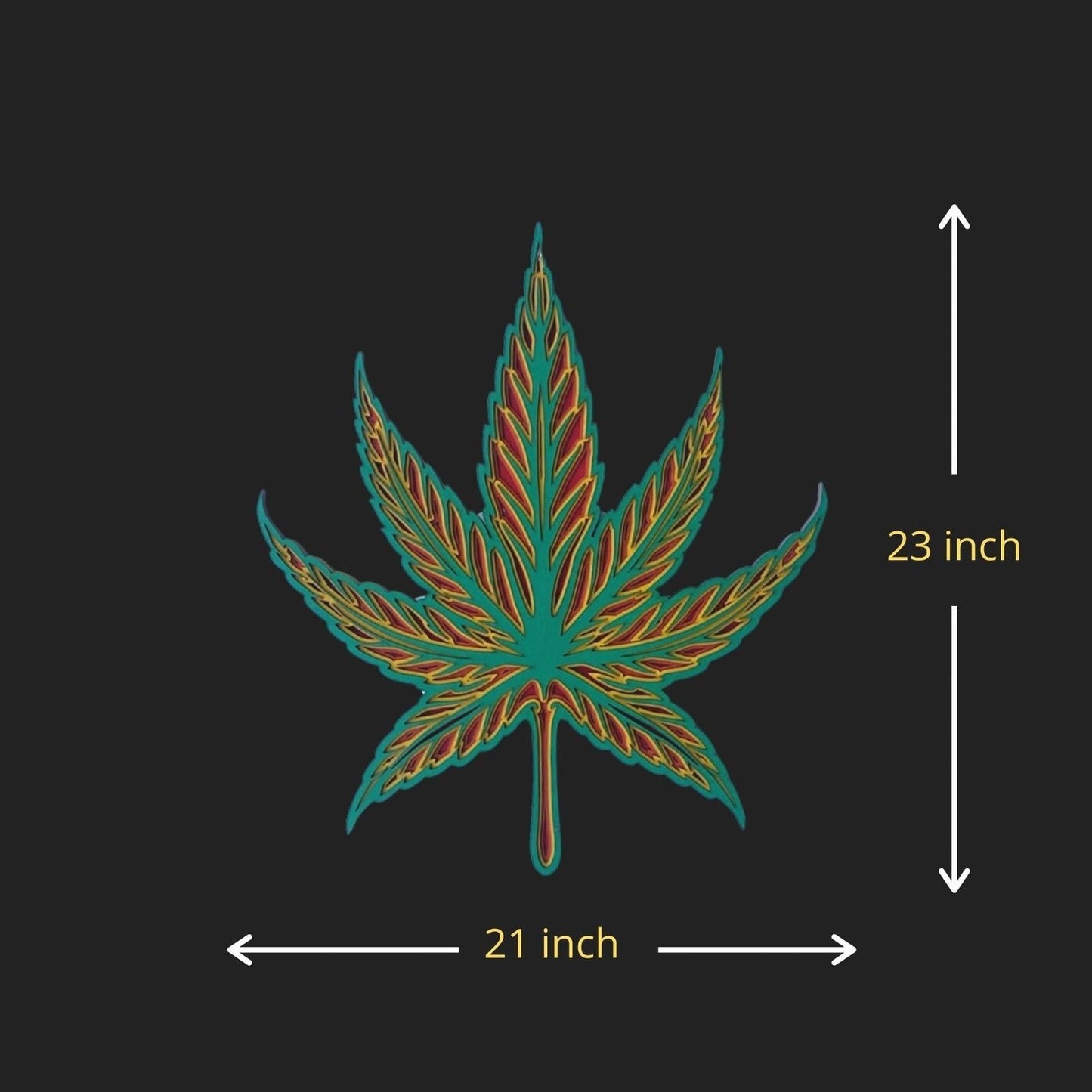 Trippy Sativa Leaf Wall Art