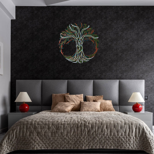 Life’s Embrace Tree Man & Woman Art