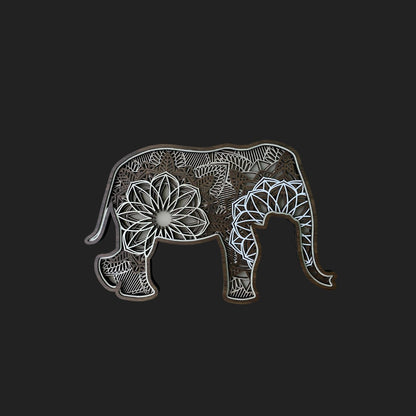 Elephant Multilayer Mandala Wall Hanging Art