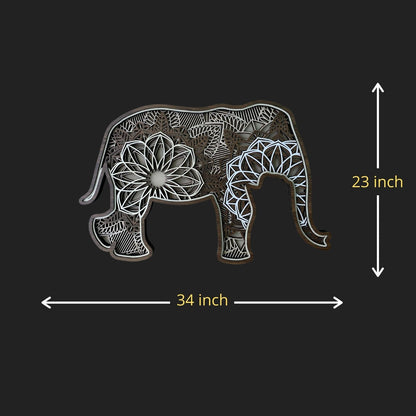 Elephant Multilayer Mandala Wall Hanging Art