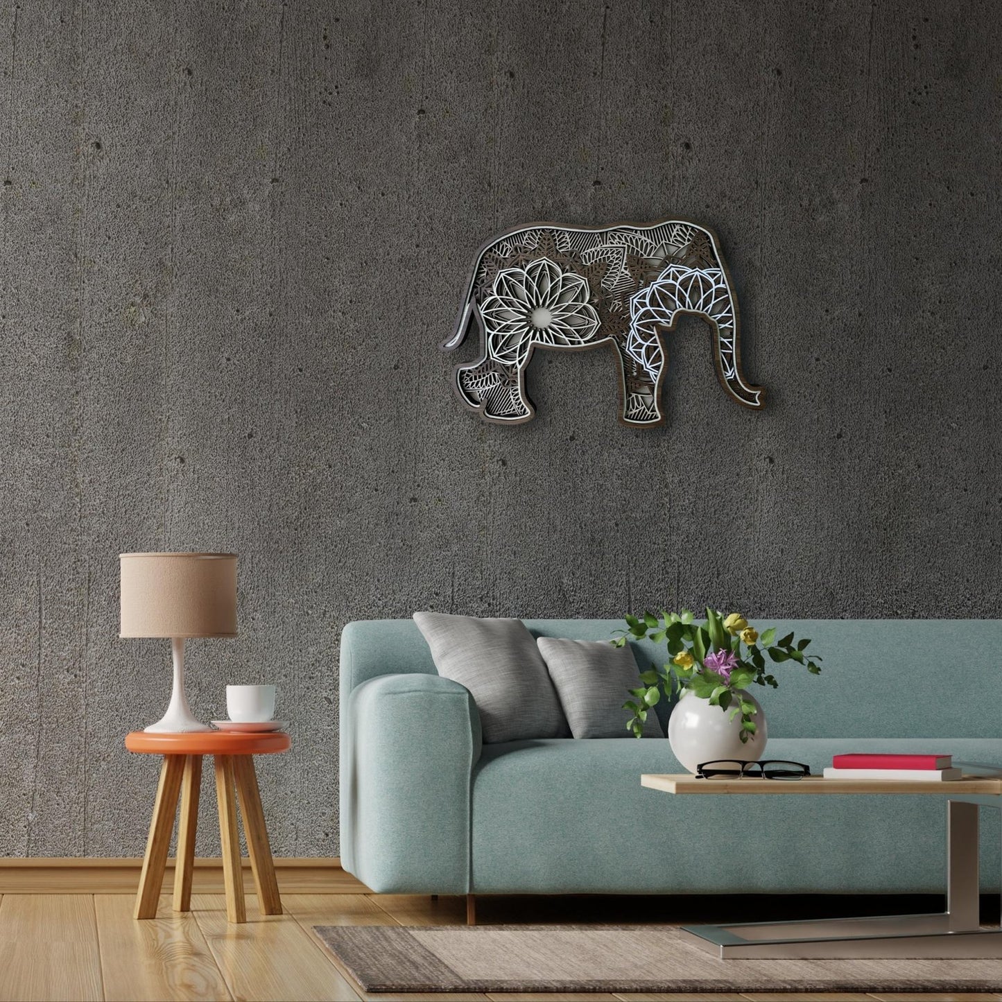 Elephant Multilayer Mandala Wall Hanging Art