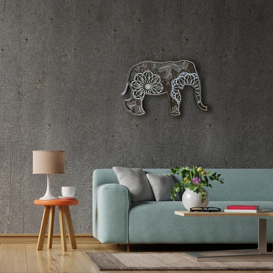 Elephant Multilayer Mandala Wall Hanging Art