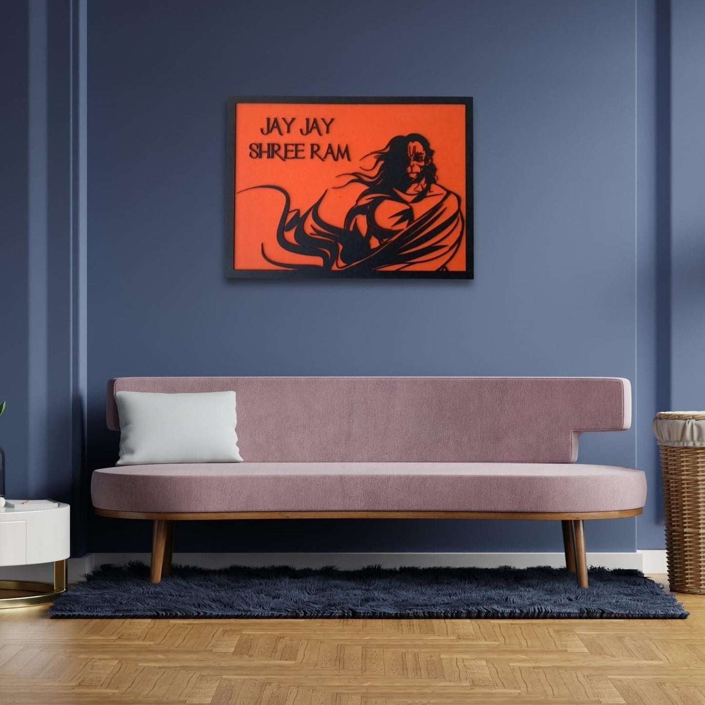 Hanuman companion of the god Rama (Jay jay shree ram) wall hanging art