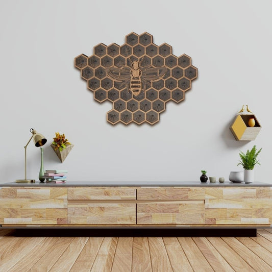 Crystalized Honeycomb Hexagon Wall Decor