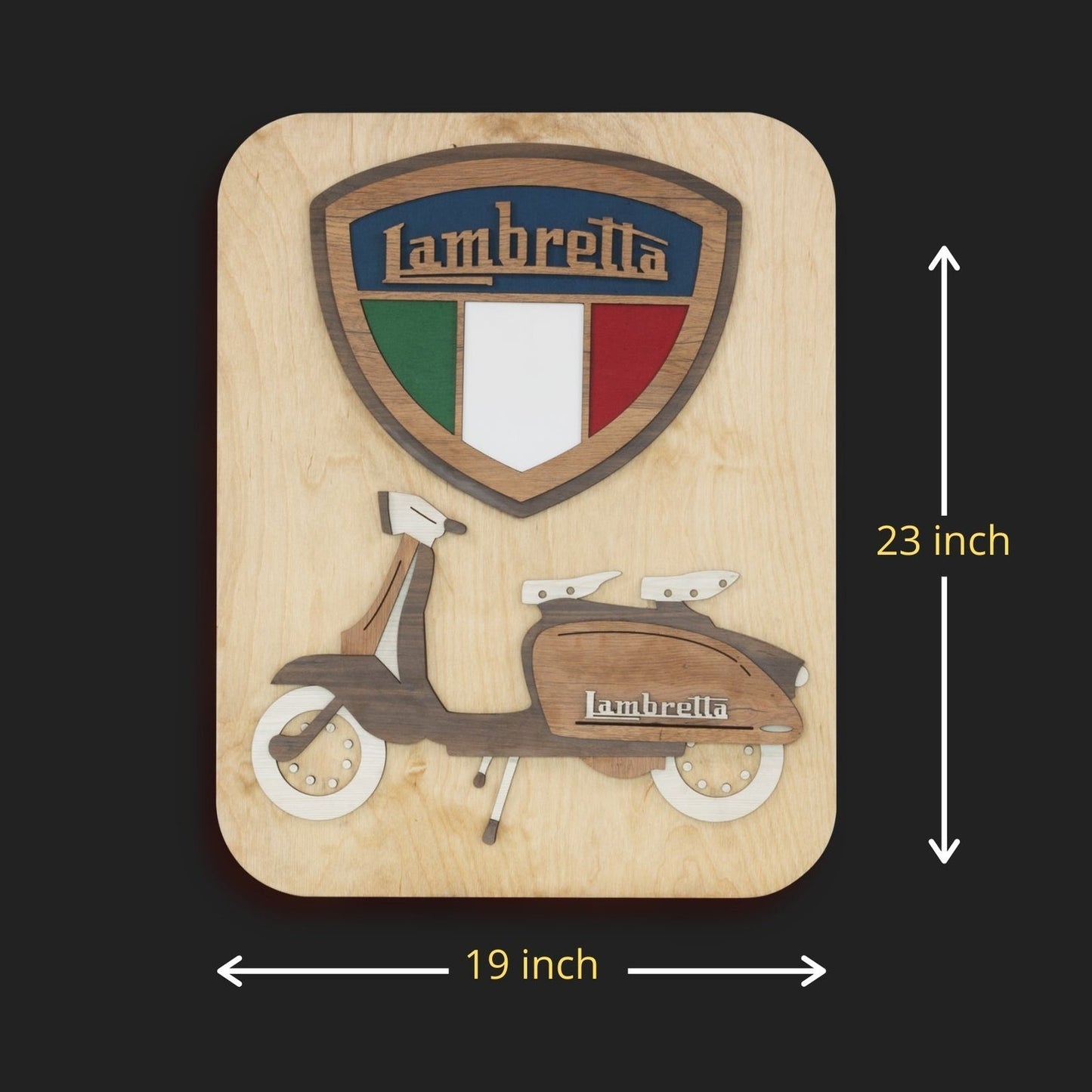 Vintage Lambretta Scooter Wall Hanging