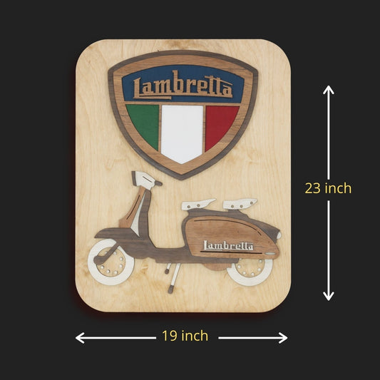 Vintage Lambretta Scooter Wall Hanging