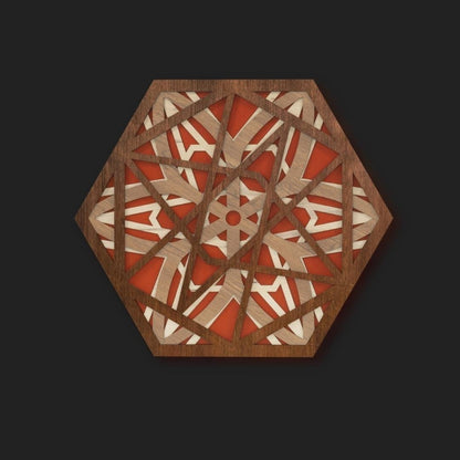 Hexagonal Harmony Mandala Wall Decor