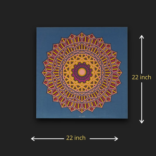 Blissful Pink and Blue Mandala Art