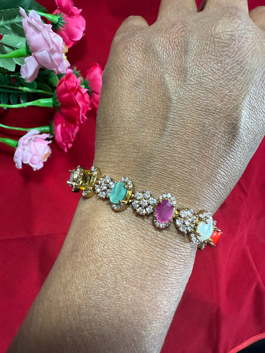 Vintage-Inspired CZ Diamond Bracelet – Elegant Gift for Weddings & Parties