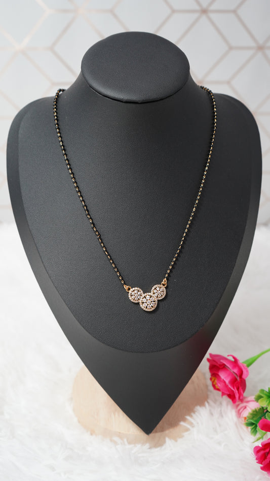 Beautiful Diamand Replica Mangalsutra/Black Beads Chain