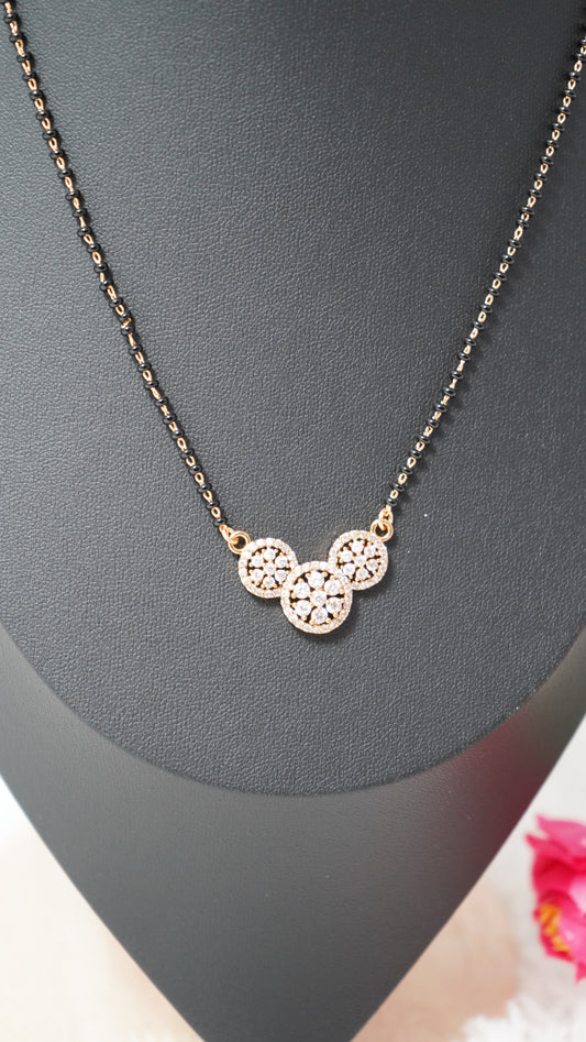 Beautiful Diamand Replica Mangalsutra/Black Beads Chain