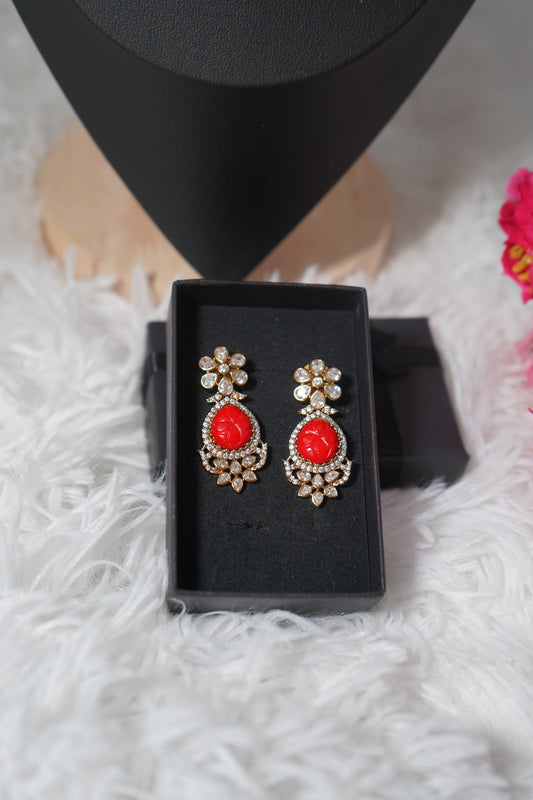 A vibrant Navratna necklace set crafted with Victorian polish