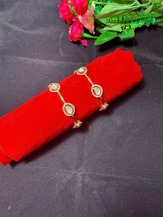 Victorian Bangles-White Stone