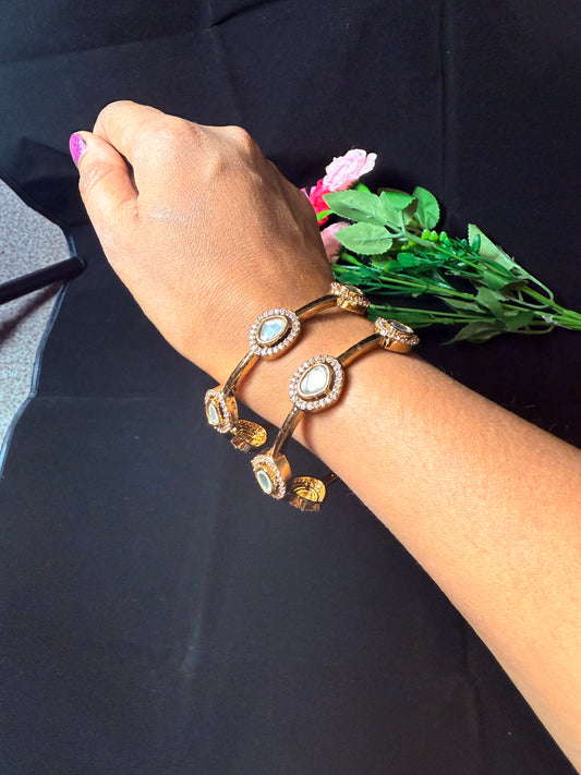 Victorian Bangles-White Stone