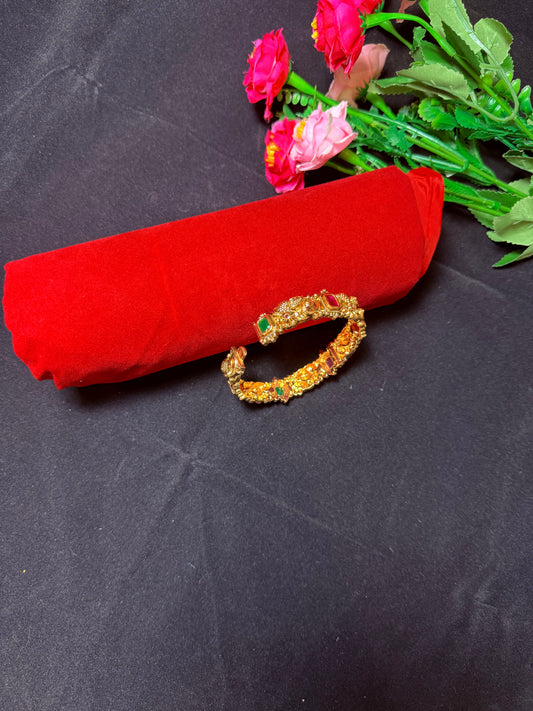 Openable Kada Single Bangle Peacock detailing