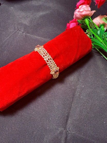 Diamond Alike Finish Single Bangle