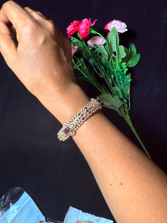 Diamond Alike Finish Single Bangle