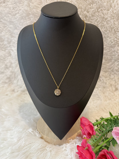 Gold Plated Floral Drop Chain