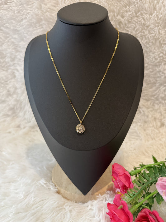 Gold Plated Floral Drop Chain